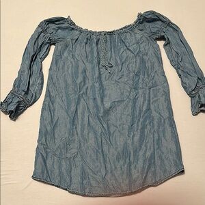 Blue Off-Shoulder Dress